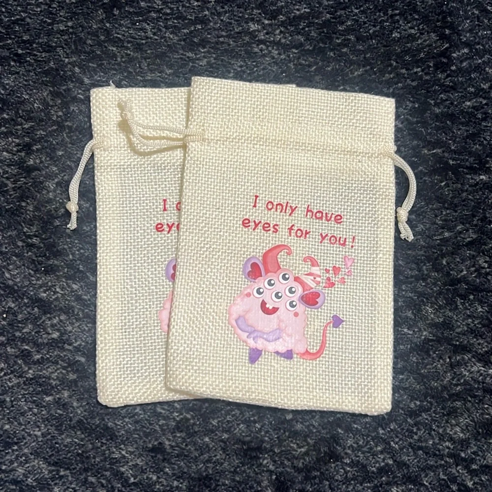 Small Burlap Gift Bags. (Set of 2)